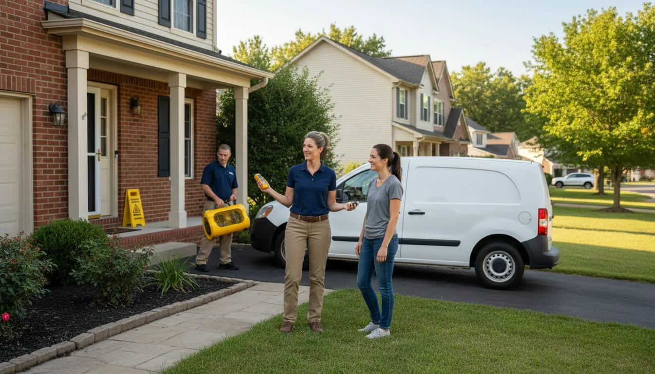 Residential water damage restoration in Alsip, IL